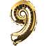 Salling folieballon " 9" H: 35 cm - flere varianter - assorteret