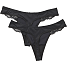 VRS dame 2-pak g-streng str. 3XL - sort