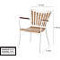 Kerteminde Ø110 nonwood havemøbelsæt med 4 stole - Teak/Hvid
