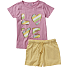 VRS børne sæt med shorts str. 134/140 - pink/gul