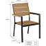 Carlton havestol, stabelbar - teak look