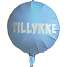 Salling folieballon tillykke Ø: 35 cm - Blå