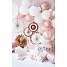 Ballonbue med 72 balloner - Hvid/rosegold/konfetti