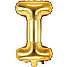 Folieballon "I" 33 cm - flere varianter - assorteret