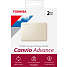 Toshiba Canvio Advance 2TB - lys beige