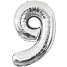 Salling folieballon " 9" H: 35 cm - flere varianter - assorteret