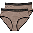 VRS dame 2-pak hipster str. XL - brun