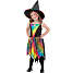 Halloween regnbue heks kostume str. 128