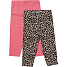 VRS børne 2-pak capri str. 122/128 - brun/pink