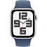 Apple Watch SE (2024) 44 mm GPS L/M - Silver Aluminium Sport Band