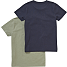 VRS børne 2-pak T-shirt str. 146/152 - grøn/blå