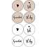 Salling Stickers 16-pak - hvid/lyserød