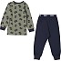 808 børne pyjamas str. 2 år - blå/grøn
