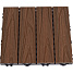 Hortus gulvflise 4-pak - teak