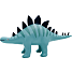 Dinosaur natlampe - blå