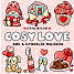 Cozy Love malebog - Coloring Book Cafe