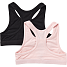 VRS børne 2-pak toppe str. 110/116 - rosa/sort