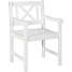 Rosenborg classic havemøbelsæt: 1 bænk, 1 bord og 2 stole - hvid højglans