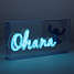 Stitch Ohana neonskilt - blå
