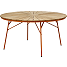 Kerteminde teak havebord Ø150cm, orange stel