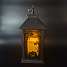 Halloween lanterne med LED H: 27,7x14 cm - sort og orange