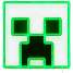 Minecraft Creeper LED neon væglampe - grøn