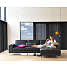 DEBEL Line lamelgardin 190 x 250 cm - hvid cm - sort