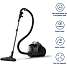 Electrolux Clean 600 poseløs støvsuger EL61C2GRN - sort