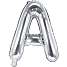 Folieballon 33 cm "A" - flere varianter - assorteret