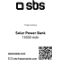 SBS Solar Power Bank 10.000mAh - sort