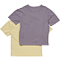VRS børne 2-pak T-shirt str. 110/116 - gul/lilla