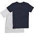 VRS børne 2-pak T-shirt str. 134/140 - hvid/blå