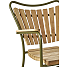 Kerteminde Ø150 teak havemøbelsæt med 6 stole - teak/grøn