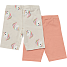 VRS børne 2-pak shorts str. 134/140 - beige/orange
