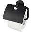 Haceka Kosmos toiletrulleholder med cover - mat sort