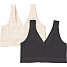 VRS dame 2-pak amme BH str. S/M - sort/beige