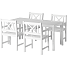 Rosenborg classic havemøbelsæt m/4 stole, hvid højglans
