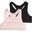 VRS børne 2-pak toppe str. 110/116 - rosa/sort