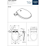 GROHE Bau Manuel Bidetsæde Ceramic WC-sæde med låg soft close 2 sprayarme