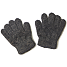 Børne handske med glimmertråd str. 4-6 år - sort