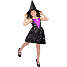 Halloween heksekostume med stjerner kostume str. 116
