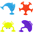 Scoop Sealife Suction Playset 8-pak