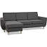 Madrid Nordic vendbar sofa m. chaiselong - antracit