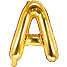 Folieballon 33 cm "A" - flere varianter - assorteret
