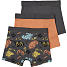 VRS børne 3-pak boxershorts str. 134/140 - grå/orange