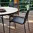 Kerteminde teak havebord Ø130 cm, antracit stel