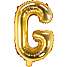 Folieballon "G" 33 cm - flere varianter - assorteret