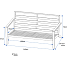 Mendoza 2. Personers loungesofa - Sandy grey