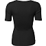 VRS dame rib T-shirt str. M - sort