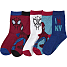 Spider-Man børne 5-pak strømper str. 31/34 - rød/blå/sort